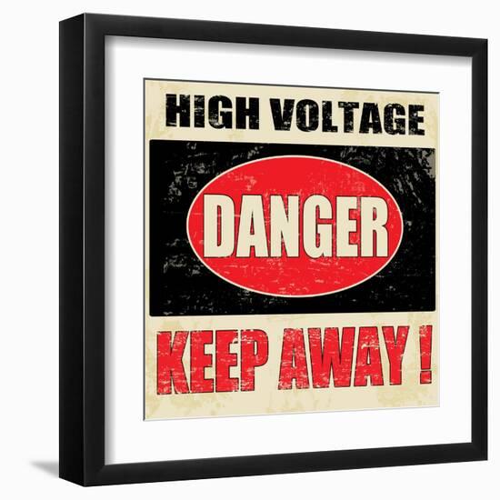 Danger High Voltage-radubalint-Framed Art Print