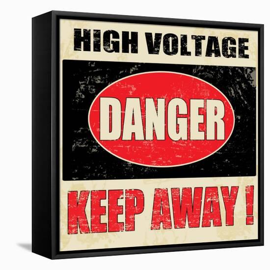 Danger High Voltage-radubalint-Framed Stretched Canvas