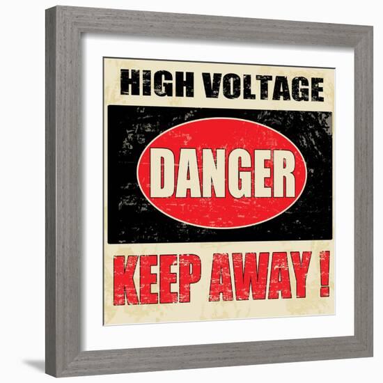 Danger High Voltage-radubalint-Framed Art Print