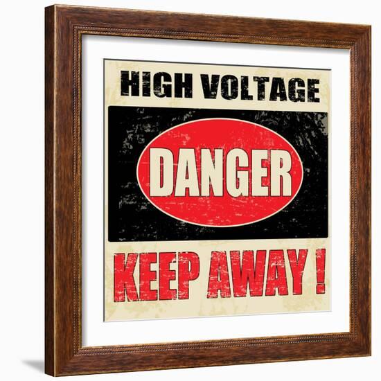 Danger High Voltage-radubalint-Framed Art Print