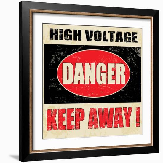 Danger High Voltage-radubalint-Framed Art Print