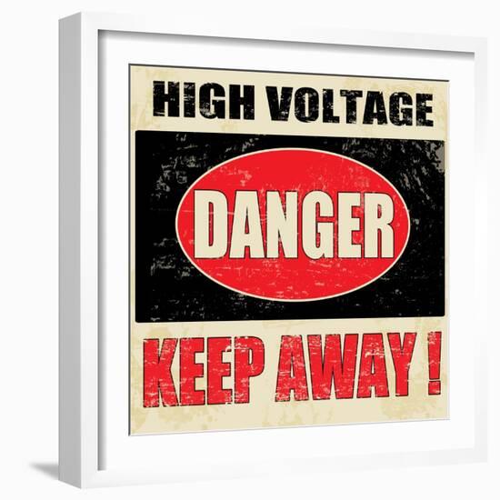 Danger High Voltage-radubalint-Framed Art Print