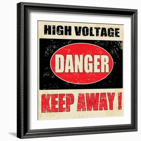 Danger High Voltage-radubalint-Framed Art Print