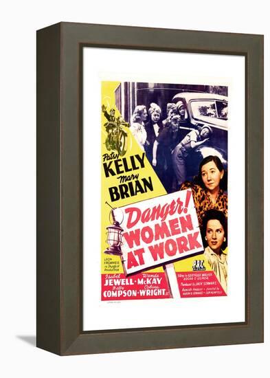 Danger! Women at Work, US poster, Patsy Kelly, Mary Brian, 1943-null-Framed Stretched Canvas