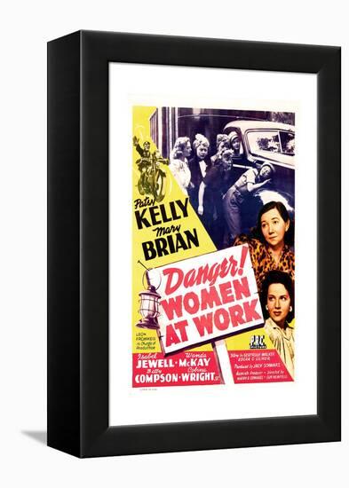 Danger! Women at Work, US poster, Patsy Kelly, Mary Brian, 1943-null-Framed Stretched Canvas