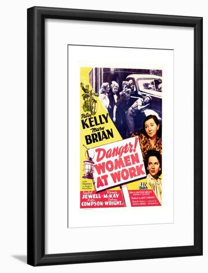 Danger! Women at Work, US poster, Patsy Kelly, Mary Brian, 1943-null-Framed Premium Giclee Print