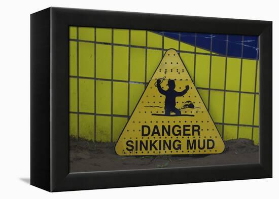 Danger-Banksy-Framed Premier Image Canvas