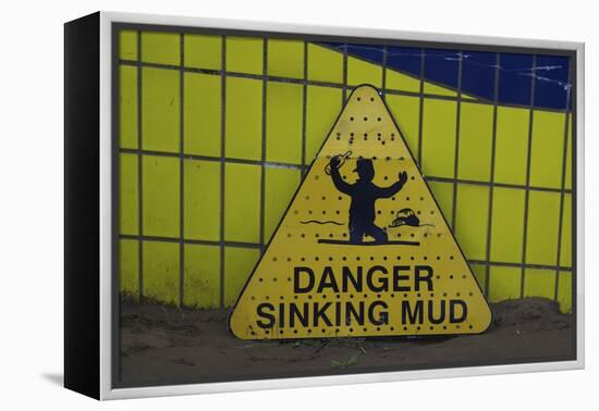 Danger-Banksy-Framed Premier Image Canvas