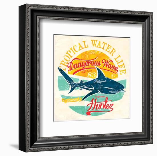 Dangerous Wave Hunter--Framed Art Print