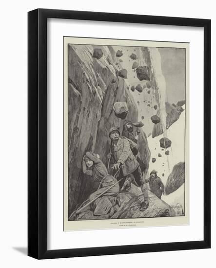 Dangers of Mountaineering, an Avalanche-Richard Caton Woodville II-Framed Giclee Print