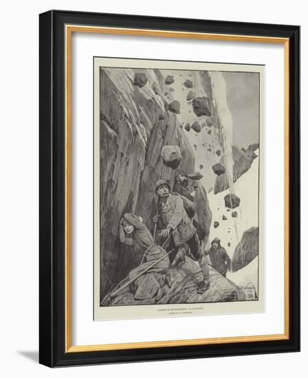 Dangers of Mountaineering, an Avalanche-Richard Caton Woodville II-Framed Giclee Print
