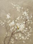 White Cherry Blossom I Neutral Crop Bird-Danhui Nai-Art Print