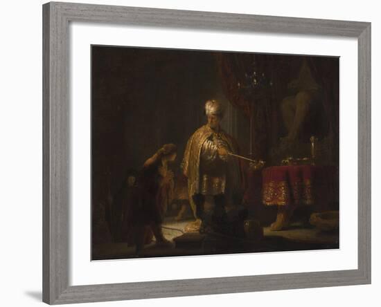 Daniel and Cyrus before the Idol Bel, 1633-Rembrandt van Rijn-Framed Giclee Print