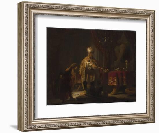 Daniel and Cyrus before the Idol Bel, 1633-Rembrandt van Rijn-Framed Giclee Print