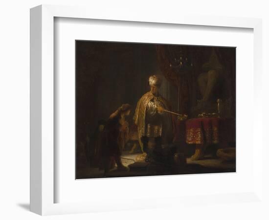 Daniel and Cyrus before the Idol Bel, 1633-Rembrandt van Rijn-Framed Giclee Print