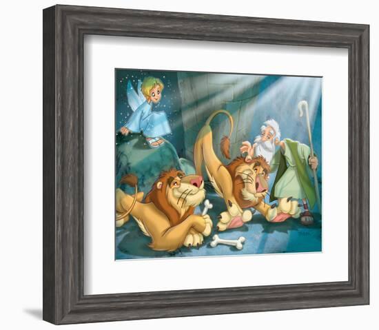 Daniel and the Lions-null-Framed Art Print