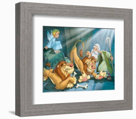 Daniel and the Lions-null-Framed Art Print