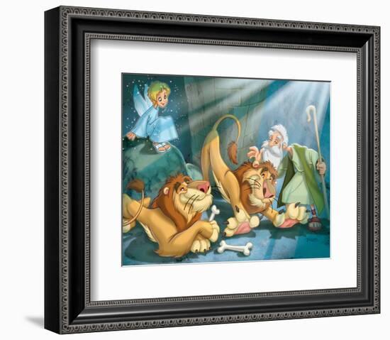 Daniel and the Lions-null-Framed Art Print