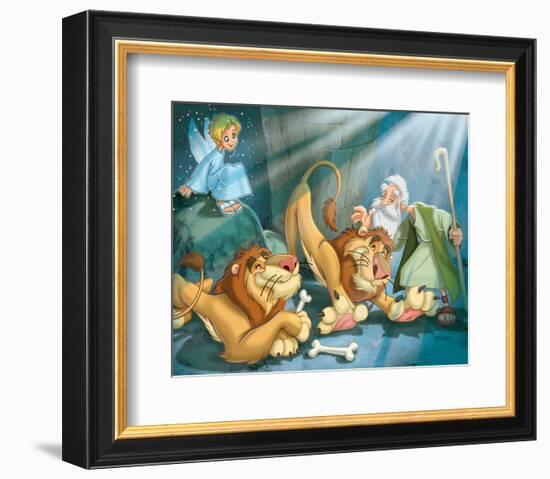 Daniel and the Lions-null-Framed Art Print