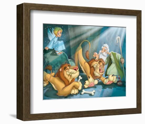 Daniel and the Lions-null-Framed Art Print