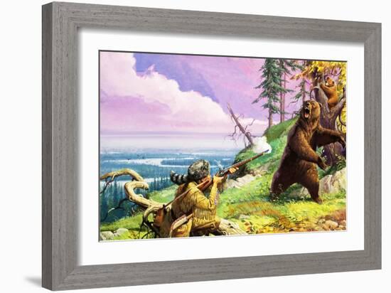 Daniel Boone Blazes the Wilderness Trail-Severino Baraldi-Framed Giclee Print