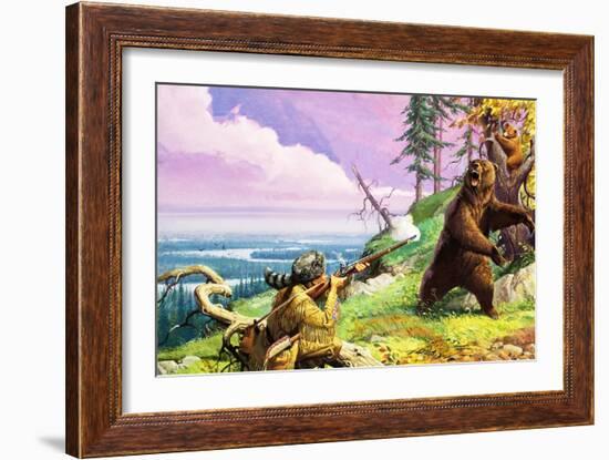 Daniel Boone Blazes the Wilderness Trail-Severino Baraldi-Framed Giclee Print