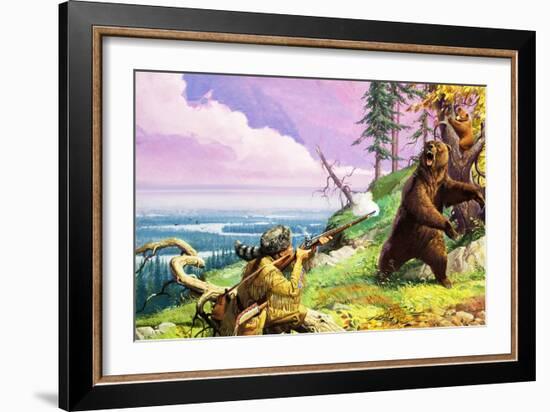 Daniel Boone Blazes the Wilderness Trail-Severino Baraldi-Framed Giclee Print