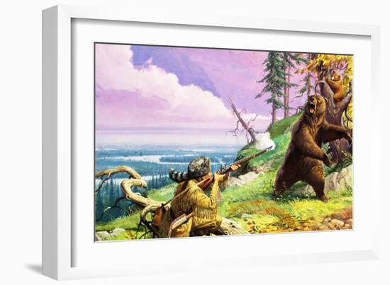 Daniel Boone Blazes the Wilderness Trail-Severino Baraldi-Framed Giclee Print