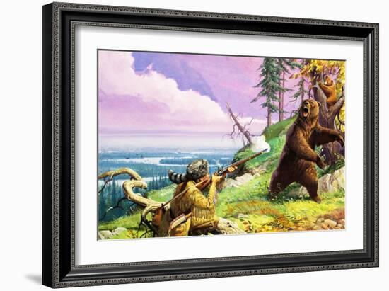 Daniel Boone Blazes the Wilderness Trail-Severino Baraldi-Framed Giclee Print