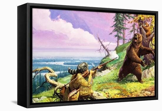 Daniel Boone Blazes the Wilderness Trail-Severino Baraldi-Framed Premier Image Canvas