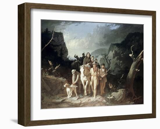 Daniel Boone Escorting Pioneers, c.1775-George Caleb Bingham-Framed Giclee Print