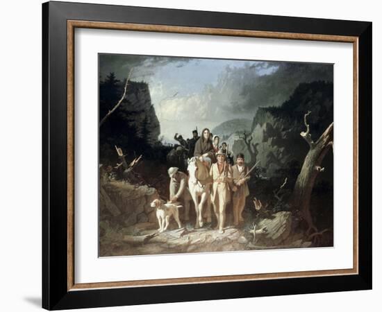 Daniel Boone Escorting Pioneers, c.1775-George Caleb Bingham-Framed Giclee Print