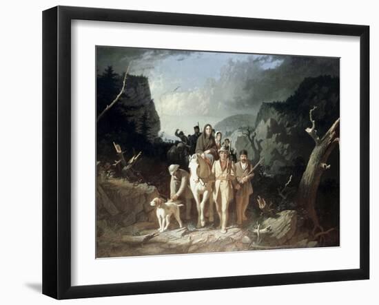 Daniel Boone Escorting Pioneers, c.1775-George Caleb Bingham-Framed Giclee Print