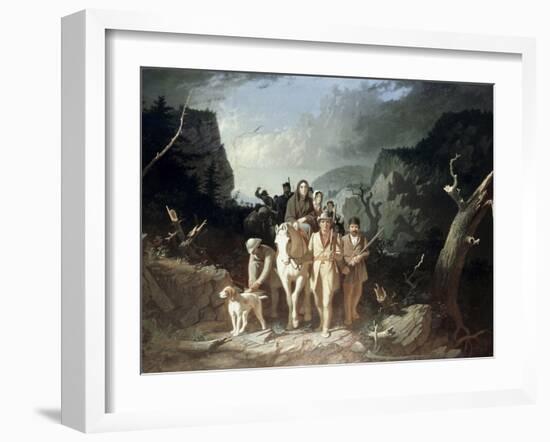 Daniel Boone Escorting Pioneers, c.1775-George Caleb Bingham-Framed Giclee Print