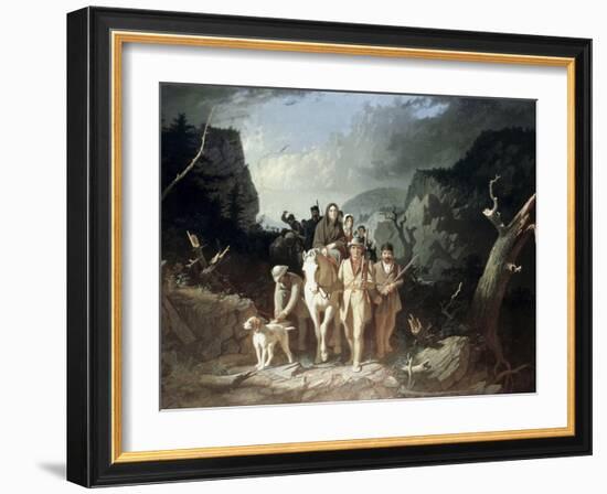 Daniel Boone Escorting Pioneers, c.1775-George Caleb Bingham-Framed Giclee Print