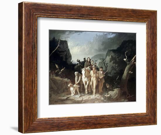 Daniel Boone Escorting Pioneers, c.1775-George Caleb Bingham-Framed Giclee Print