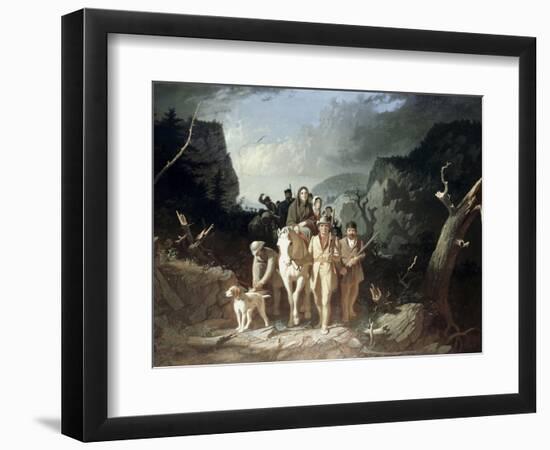 Daniel Boone Escorting Pioneers, c.1775-George Caleb Bingham-Framed Giclee Print