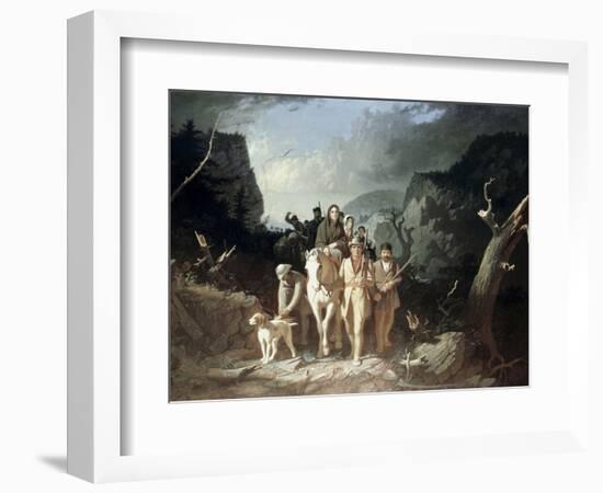 Daniel Boone Escorting Pioneers, c.1775-George Caleb Bingham-Framed Giclee Print