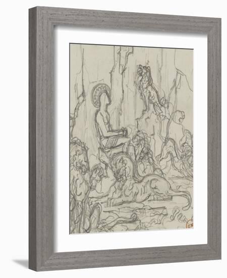 Daniel dans la fosse aux lions-Gustave Moreau-Framed Giclee Print