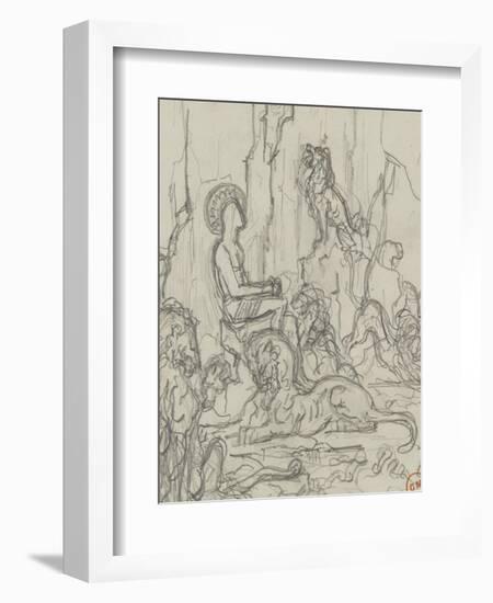 Daniel dans la fosse aux lions-Gustave Moreau-Framed Giclee Print