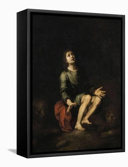 Daniel dans la fosse aux lions-Bartolome Esteban Murillo-Framed Premier Image Canvas