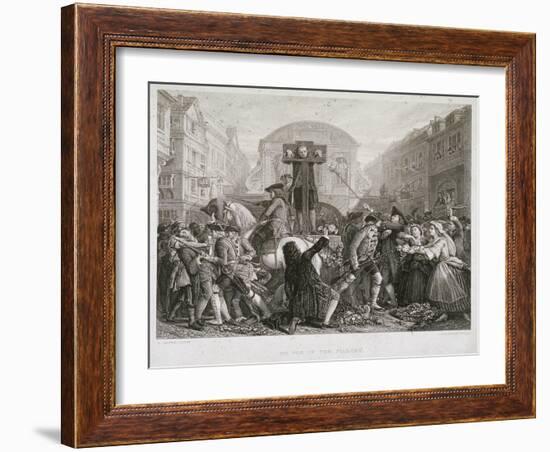 Daniel Defoe in the Pillory, Temple Bar, London, C1840?-JC Armytage-Framed Giclee Print