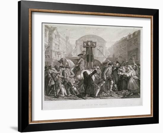 Daniel Defoe in the Pillory, Temple Bar, London, C1840?-JC Armytage-Framed Giclee Print