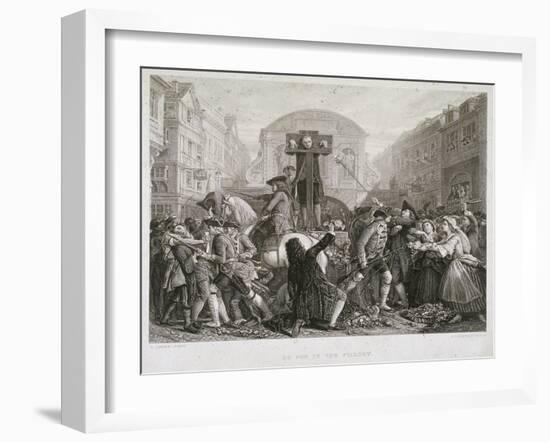 Daniel Defoe in the Pillory, Temple Bar, London, C1840?-JC Armytage-Framed Giclee Print