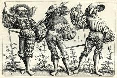 Five Mercenaries in the Thirty Years' War (1518-48), 1530-Daniel Hopfer-Giclee Print