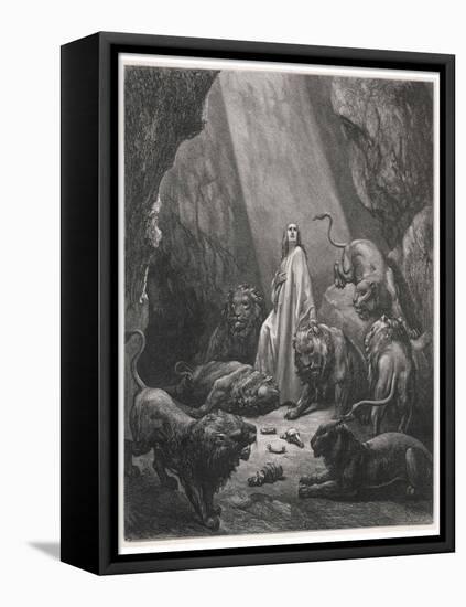 Daniel in Den-Gustave Dor?-Framed Stretched Canvas