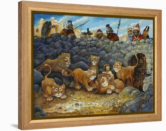 Daniel in Lions Den-Bill Bell-Framed Premier Image Canvas