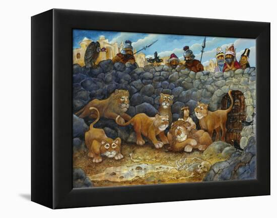 Daniel in Lions Den-Bill Bell-Framed Premier Image Canvas