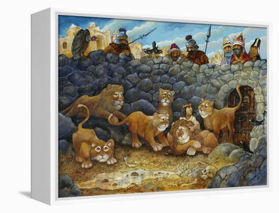 Daniel in Lions Den-Bill Bell-Framed Premier Image Canvas