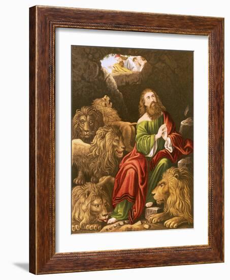 Daniel in the Den of Lions-English-Framed Giclee Print